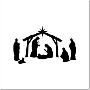 Full Christmas Nativity Scene Posters and Art